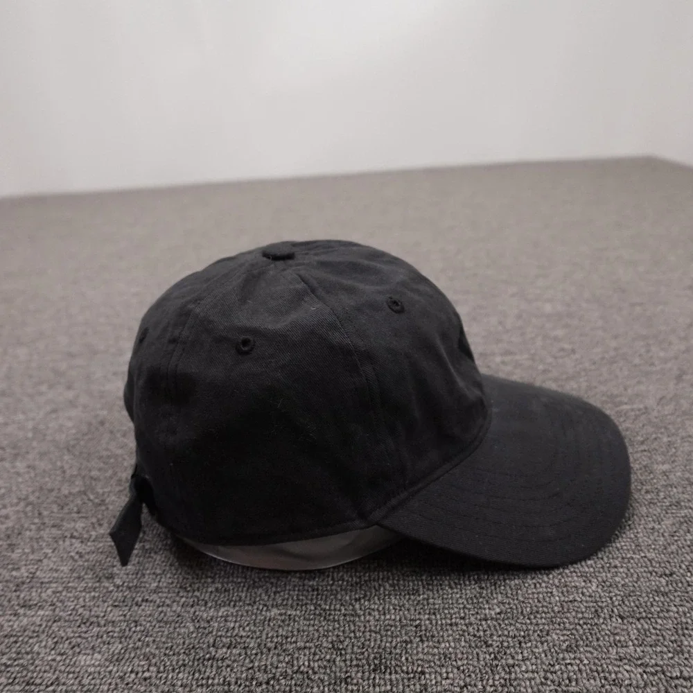 Adidas Hat Cap Strap Back Mens One Size Black Twill Baseball Sports Logo